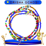 COLLAR ORISHA OCHOSI DE CHAQUIRÓN CON CAMINO DE MUERTO EN ZENSARA