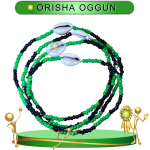 COLLAR ORISHA OGGUN DE CHAQUIRÓN CON CAURY EN ZENSARA