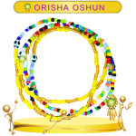 COLLAR ORISHA OSHUN CON CAMINO DE MUERTO EN ZENSARA
