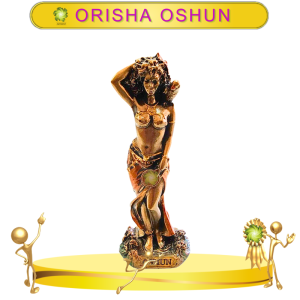 FIGURA MINI ORISHA OSHUN DE BRONCE IMPORTADA DE 10 CM EN ZENSARA