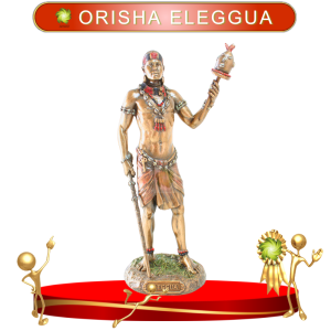 FIGURA AFRICANA ORISHA ORISHA ELEGGUA DE BRONCE EN ZENSARA