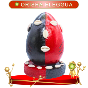 FIGURA HUEVO ORISHA ELEGGUA DE COLOR 40 CM EN ZENSARA