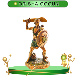 FIGURA MINI ORISHA OGGUN DE BRONCE EN ZENSARA