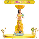 FIGURA ORISHA OSHUN CON LABAZA IMPORTADA DE 65 CM EN ZENSARA