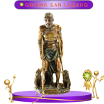 FIGURA ORISHA SAN LAZARO DE BRONCE EN ZENSARA