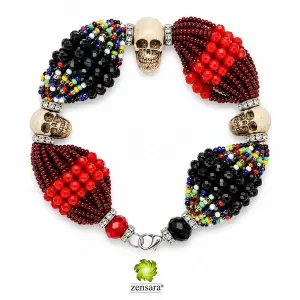 PULSERA ORISHA OYA DE 18 HILOS CON CAMINO DE MUERTO EN ZENSARA