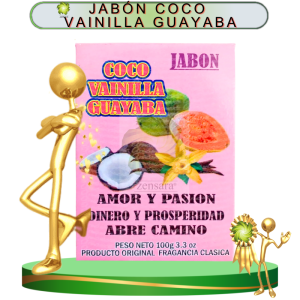 JABÓN ESOTERICO COCO, VAINILLA Y GUAYABA EN ZENSARA