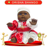 MUÑECO GATEADOR ORISHA SHANGO DE SATIN EN ZENSARA