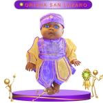 MUÑECO GATEADOR ORISHA SAN LAZARO DE SATIN EN ZENSARA