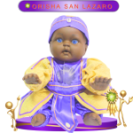 MUÑECO GATEADOR ORISHA SAN LAZARO DE SATIN EN ZENSARA