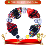 PULSERA ORISHA ELEGGUA DE 18 HILOS CON CAMINO DE MUERTO EN ZENSARA