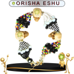 PULSERA ORISHA ESHU DE 10 HILOS CON CAMINO DE MUERTO EN ZENSARA