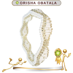 PULSERA ORISHA OBATALA PANZA DE VIBORA EN ZENSARA