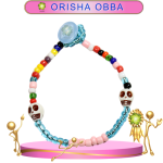 PULSERA ORISHA OBBA DE 1 HILO CON CAMINO DE MUERTO EN ZENSARA