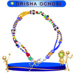 PULSERA ORISHA OCHOSI DE 3 HILOS CON CAMINO DE MUERTO EN ZENSARA