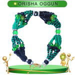 PULSERA ORISHA OGGUN DE 10 HILOS EN ZENSARA