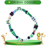 PULSERA ORISHA OGGUN DE 3 HILOS CON CAMINO DE MUERTO EN ZENSARA