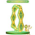 PULSERA ORISHA ORULA PANZA DE VÍBORA EN ZENSARA