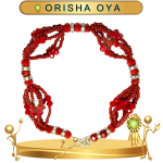 PULSERA ORISHA OYA DE 6 HILOS CON CUENTAS RAYADA EN ZENSARA