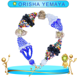 PULSERA ORISHA YEMAYA DE 10 HILOS CON CAMINO DE MUERTO EN ZENSARA