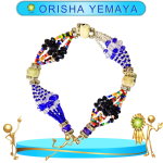 PULSERA ORISHA YEMAYA DE 6 HILOS CON CAMINO DE MUERTO EN ZENSARA