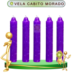 VELA CABITO MORADO PARA TRABAJO DE 100 PIEZAS EN ZENSARA