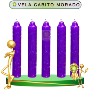 VELA CABITO MORADO PARA TRABAJO DE 100 PIEZAS EN ZENSARA