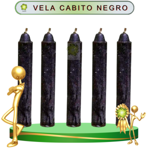 VELA CABITO NEGRO PARA TRABAJO DE 100 PIEZAS EN ZENSARA