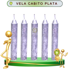 VELA CABITO PLATA PARA TRABAJO DE 100 PIEZAS EN ZENSARA