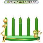 VELA CABITO VERDE PARA TRABAJO DE 100 PIEZAS EN ZENSARA
