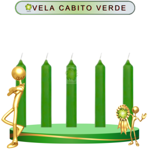 VELA CABITO VERDE PARA TRABAJO DE 100 PIEZAS EN ZENSARA
